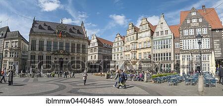 Stock Photography - Market in historic centre, Bremen, Germany, Europe. Fotosearch