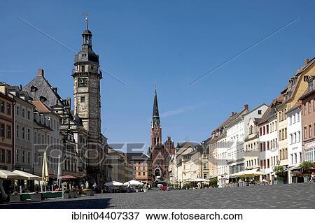 Market place with City Hall and Brüderkirche Church, Altenburg, Thuringia, Germany, Europe View Large Photo Image Stock Photo - Market place with City Hall and Brüderkirche Church, Altenburg, Thuringia, Germany, Europe. Fotosearch