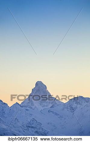 Stock Photography - Matterhorn, 4477 (m), view from Riederalp, Wallis, Switzerland, Europe. Fotosearch