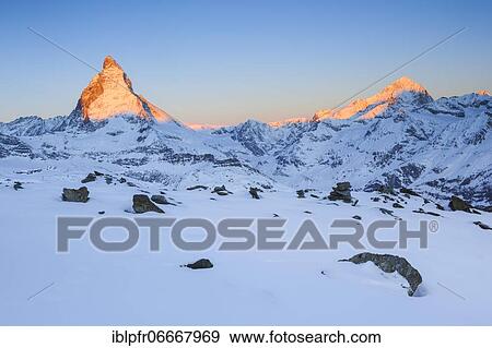 Matterhorn, 4478 m, Dent Blanche, 4357m, Valais, Switzerland, Europe View Large Photo Image Stock Photo - Matterhorn, 4478 m, Dent Blanche, 4357m, Valais, Switzerland, Europe. Fotosearch