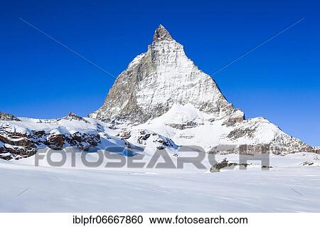 Stock Image - Matterhorn, 4478 (m), Zermatt, Valais, Switzerland, Europe. Fotosearch