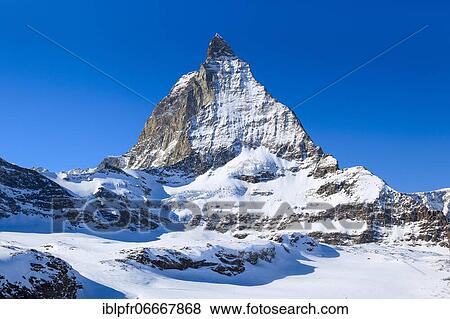 Stock Photo - Matterhorn, 4478 (m), Zermatt, Valais, Switzerland, Europe. Fotosearch