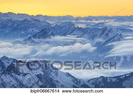 Picture - Mattstock and Speer, Swiss Alps, Switzerland, Europe. Fotosearch