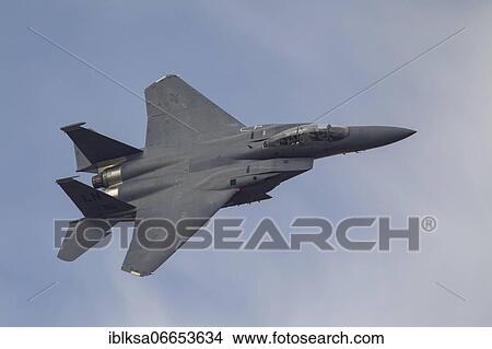 McDonnell Douglas F-15 Eagle aircraft in flight of the United States Airforce, Cambridgeshire, England, United Kingdom, Europe View Large Photo Image Picture - McDonnell Douglas F-15 Eagle aircraft in flight of the United States Airforce, Cambridgeshire, England, United Kingdom, Europe. Fotosearch