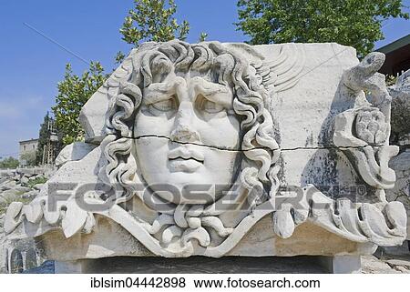 Medusa head, Temple of Apollo, Didyma, Anatolia, Turkey, Asia View Large Photo Image Stock Photo - Medusa head, Temple of Apollo, Didyma, Anatolia, Turkey, Asia. Fotosearch