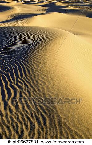 Stock Image - Mesquite Flats Sand Dunes, Sand Dunes, Death Valley National Park, California, USA, North America. Fotosearch