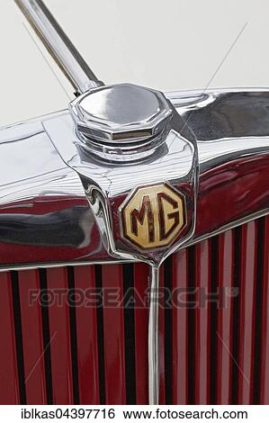 MG emblem on the radiator grill of a 1953 Model MG TD, British vintage car View Large Photo Image Stock Photograph - MG emblem on the radiator grill of a 1953 Model MG TD, British vintage car. Fotosearch