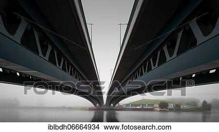 Minna Todenhagen Bridge at Nebel, connects Oberschöneweide with Niederschöneweide, Treptow-Köpenick, Berlin, Germany, Europe View Large Photo Image Picture - Minna Todenhagen Bridge at Nebel, connects Oberschöneweide with Niederschöneweide, Treptow-Köpenick, Berlin, Germany, Europe. Fotosearch