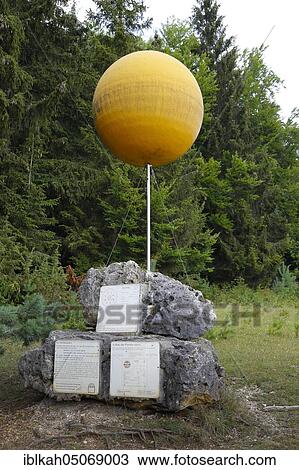 Model of the sun, Planetenweg Gomadingen, nature trail in the Grosser Lautertal, hiking trail with models of the solar system, Baden-Württemberg, Germany, Europe View Large Photo Image Stock Image - Model of the sun, Planetenweg Gomadingen, nature trail in the Grosser Lautertal, hiking trail with models of the solar system, Baden-Württemberg, Germany, Europe. Fotosearch