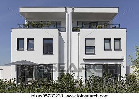 Modern two-family house in Bauhaus style, Cubushaus, Düsseldorf, North Rhine-Westphalia, Germany, Europe View Large Photo Image Stock Image - Modern two-family house in Bauhaus style, Cubushaus, Düsseldorf, North Rhine-Westphalia, Germany, Europe. Fotosearch