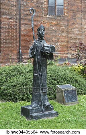 monastery Jerichow, courtyard with modern sculpture of founder Isfried of Ratzeburg, 12th century, the Romanesque Road, Jerichow, Saxony-Anhalt, Germany, Europe View Large Photo Image Picture - monastery Jerichow, courtyard with modern sculpture of founder Isfried of Ratzeburg, 12th century, the Romanesque Road, Jerichow, Saxony-Anhalt, Germany, Europe. Fotosearch