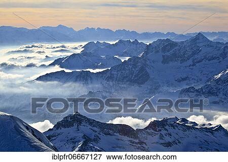 Mont-Blanc, 4810 m, highest mountain of Europe, Italian and French Alps, view from Klein Matterhorn, Switzerland, Europe View Large Photo Image Stock Photo - Mont-Blanc, 4810 m, highest mountain of Europe, Italian and French Alps, view from Klein Matterhorn, Switzerland, Europe. Fotosearch