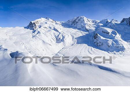 Monte Rosa, 4633m, Dufourspitze -4634m, Liskamm, 4527m, Breithorn, 4165m, Valais, Switzerland, Europe View Large Photo Image Stock Photo - Monte Rosa, 4633m, Dufourspitze -4634m, Liskamm, 4527m, Breithorn, 4165m, Valais, Switzerland, Europe. Fotosearch