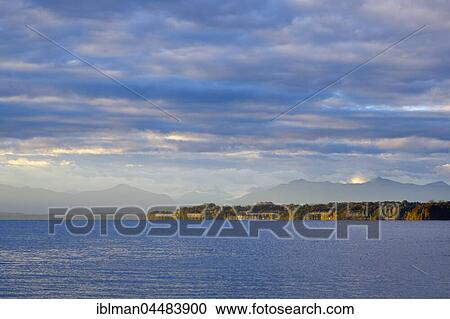 Morning atmosphere, Lake Starnberg in Tutzing, Fünfseenland, Upper Bavaria, Bavaria, Germany, Europe View Large Photo Image Stock Image - Morning atmosphere, Lake Starnberg in Tutzing, Fünfseenland, Upper Bavaria, Bavaria, Germany, Europe. Fotosearch