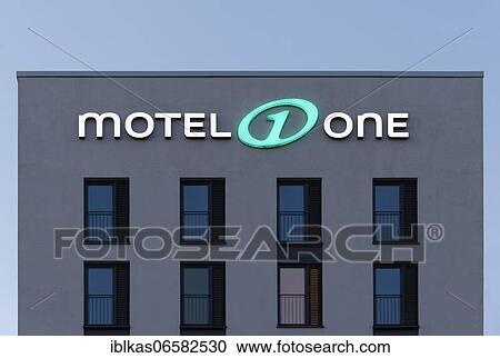 Motel One, illuminated lettering on the building, budget hotel, Düsseldorf, North Rhine-Westphalia, Germany, Europe View Large Photo Image Stock Image - Motel One, illuminated lettering on the building, budget hotel, Düsseldorf, North Rhine-Westphalia, Germany, Europe. Fotosearch