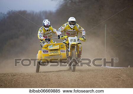 Stock Photography - Motorcycle team at a motocross race, Schnaitheim, Baden-Württemberg, Germany, Europe. Fotosearch