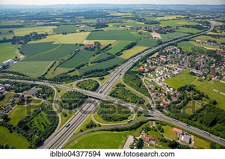 Motorway intersection A2 and main road B239 between Herford and Bad Salzuflen, cloverleaf interchange, highway bridge, North Rhine-Westphalia, Germany, Europe View Large Photo Image Picture - Motorway intersection A2 and main road B239 between Herford and Bad Salzuflen, cloverleaf interchange, highway bridge, North Rhine-Westphalia, Germany, Europe. Fotosearch