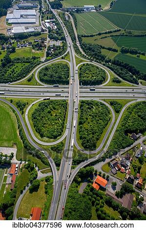 Motorway intersection A2 and main road B239 between Herford and Bad Salzuflen, cloverleaf interchange, highway bridge, North Rhine-Westphalia, Germany, Europe View Large Photo Image Stock Photograph - Motorway intersection A2 and main road B239 between Herford and Bad Salzuflen, cloverleaf interchange, highway bridge, North Rhine-Westphalia, Germany, Europe. Fotosearch