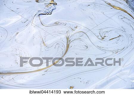 Stock Image - Mud pool from above, geothermal area, Námafjall, Northern Iceland, Iceland, Europe. Fotosearch