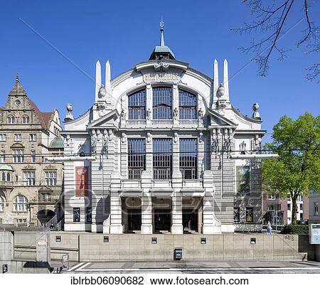 Stock Image - Municipal theatre or theatre of the city of Bielefeld, Art Nouveau, Bielefeld, East Westphalia, North Rhine-Westphalia, Germany, Europe. Fotosearch