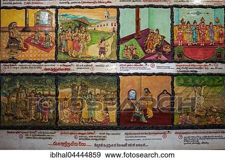Mural, scenes from life of Buddha, Weherahena Temple, Matara, Southern Province, Sri Lanka, Asia View Large Photo Image Stock Photo - Mural, scenes from life of Buddha, Weherahena Temple, Matara, Southern Province, Sri Lanka, Asia. Fotosearch