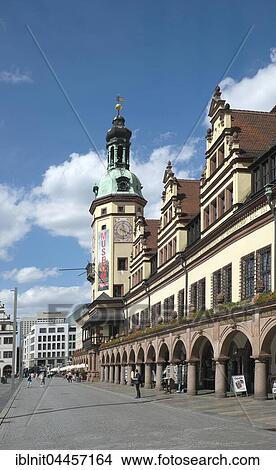 Museum of City History, old city hall, market, Leipzig, Saxony, Germany, Europe View Large Photo Image Picture - Museum of City History, old city hall, market, Leipzig, Saxony, Germany, Europe. Fotosearch