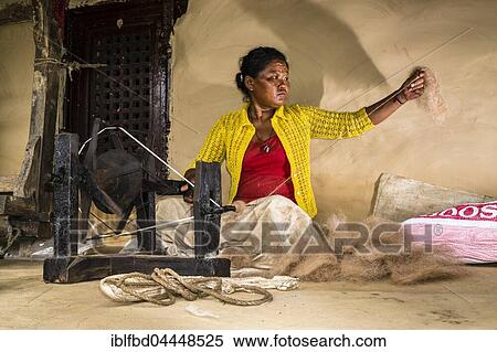 Native woman spinning sheep's wool with traditional spinning wheel in front of house, Ghandruk, Kaski District, Nepal, Asia View Large Photo Image Stock Photography - Native woman spinning sheep's wool with traditional spinning wheel in front of house, Ghandruk, Kaski District, Nepal, Asia. Fotosearch