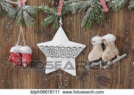 Stock Image - Natural Advent decoration, Switzerland, Europe. Fotosearch