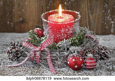Natural Advent decoration with candle View Large Photo Image Stock Photo - Natural Advent decoration with candle. Fotosearch