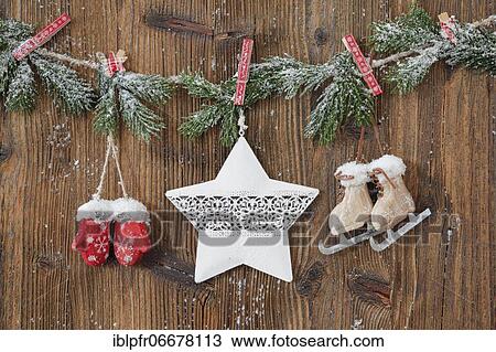 Stock Image - Natural Advent decoration with star. Fotosearch