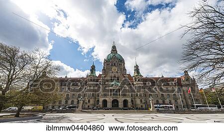 Stock Image - Neues Rathaus, New town hall, Hanover, Lower Saxony, Germany, Europe. Fotosearch