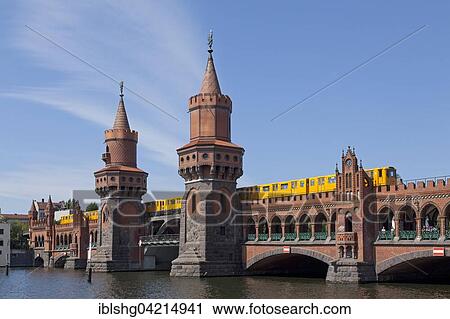 Oberbaumbrücke, Oberbaum Bridge with underground, river Spree, Berlin, Germany, Europe View Large Photo Image Stock Image - Oberbaumbrücke, Oberbaum Bridge with underground, river Spree, Berlin, Germany, Europe. Fotosearch