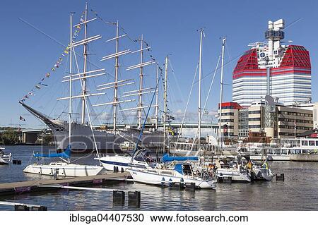 Office buildings and marina guest harbor, Lilla Bommen, Gothenburg, West Sweden, Sweden, Europe View Large Photo Image Stock Image - Office buildings and marina guest harbor, Lilla Bommen, Gothenburg, West Sweden, Sweden, Europe. Fotosearch