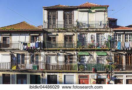 Old house facade, Porto, Portugal, Europe View Large Photo Image Stock Photo - Old house facade, Porto, Portugal, Europe. Fotosearch