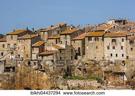 Old houses, Pitigliano, Tuscany, Italy, Europe View Large Photo Image Picture - Old houses, Pitigliano, Tuscany, Italy, Europe. Fotosearch