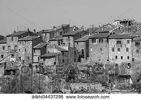 Old houses, Pitigliano, Tuscany, Italy, Europe View Large Photo Image Stock Photo - Old houses, Pitigliano, Tuscany, Italy, Europe. Fotosearch