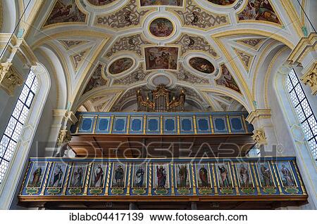 Organ loft of Parish Church of St. Andrew, Fischbachau, Upper Bavaria, Bavaria, Germany, Europe View Large Photo Image Stock Photo - Organ loft of Parish Church of St. Andrew, Fischbachau, Upper Bavaria, Bavaria, Germany, Europe. Fotosearch