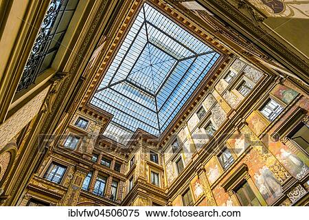 Ornately painted and decorated courtyard of the Palazzo Sciarra Galleria Sciarra, Art Nouveau, Rome, Lazio, Italy, Europe View Large Photo Image Stock Photography - Ornately painted and decorated courtyard of the Palazzo Sciarra Galleria Sciarra, Art Nouveau, Rome, Lazio, Italy, Europe. Fotosearch