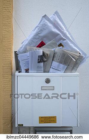 Overfilled mailbox with letters and newspapers, Bavaria, Germany, Europe View Large Photo Image Stock Photograph - Overfilled mailbox with letters and newspapers, Bavaria, Germany, Europe. Fotosearch