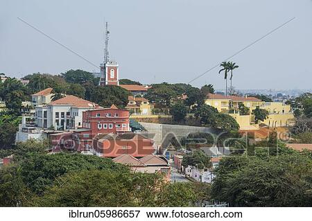 Stock Photo - Overlook over the cidade alta from the Fortaleza de São Miguel or Saint Michael Fortress, Luanda, Angola, Africa. Fotosearch