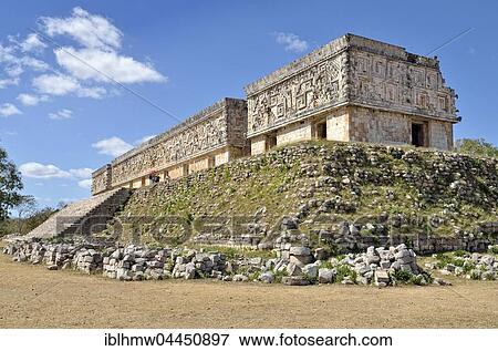 Palacio del Gobernador, governor's palace, Maya city of Uxmal, Yucatan, Mexico, Central America View Large Photo Image Stock Photo - Palacio del Gobernador, governor's palace, Maya city of Uxmal, Yucatan, Mexico, Central America. Fotosearch