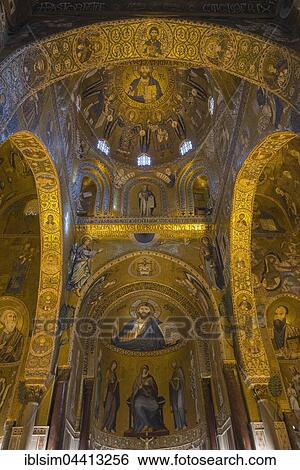 Palatine Chapel, Cappella Palatina, Palazzo Reale, Palermo, Sicily, Italy, Europe View Large Photo Image Stock Photograph - Palatine Chapel, Cappella Palatina, Palazzo Reale, Palermo, Sicily, Italy, Europe. Fotosearch
