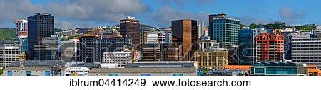 Panoramic view of the skyline of Wellington, North Island, New Zealand, Oceania View Large Photo Image Stock Photo - Panoramic view of the skyline of Wellington, North Island, New Zealand, Oceania. Fotosearch