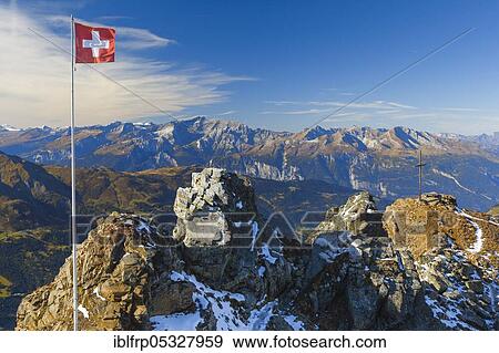 Stock Photo - Parpaner Rothorn, east summit, 2899 m, Grisons Alps, Graubünden, Switzerland, Europe. Fotosearch