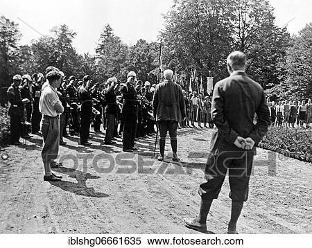 Paul von Hindenburg inspecting school groups, historical photograph, ca. (1932), probably photographed by his valet, Neudeck Estate, Germany, today Poland, Europe View Large Photo Image Stock Photography - Paul von Hindenburg inspecting school groups, historical photograph, ca. (1932), probably photographed by his valet, Neudeck Estate, Germany, today Poland, Europe. Fotosearch