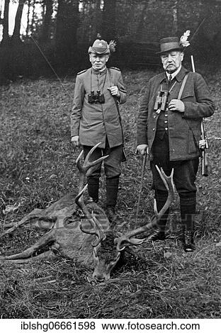 Paul von Hindenburg next to a shot stag, ca. 1930, Germany, Europe View Large Photo Image Stock Photo - Paul von Hindenburg next to a shot stag, ca. 1930, Germany, Europe. Fotosearch