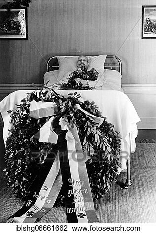 Paul von Hindenburg on his deathbed, historical photo, 02. 08. 1934, Neudeck Manor, Germany, today Poland, Europe View Large Photo Image Stock Image - Paul von Hindenburg on his deathbed, historical photo, 02. 08. 1934, Neudeck Manor, Germany, today Poland, Europe. Fotosearch
