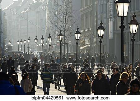 Pedestrian zone Sendlinger Straße, Sendlinger Street, Munich, Upper Bavaria, Germany, Europe View Large Photo Image Stock Image - Pedestrian zone Sendlinger Straße, Sendlinger Street, Munich, Upper Bavaria, Germany, Europe. Fotosearch