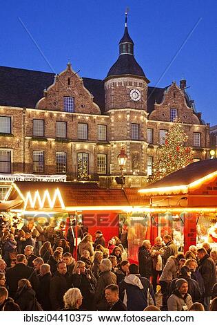 People at the Christmas market and town hall, Düsseldorf, North Rhine-Westphalia, Germany, Europe View Large Photo Image Stock Photography - People at the Christmas market and town hall, Düsseldorf, North Rhine-Westphalia, Germany, Europe. Fotosearch