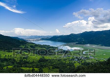 Phewa Lake, Pokhara and agricultural landscape, Pame, Kaski District, Nepal, Asia View Large Photo Image Stock Image - Phewa Lake, Pokhara and agricultural landscape, Pame, Kaski District, Nepal, Asia. Fotosearch